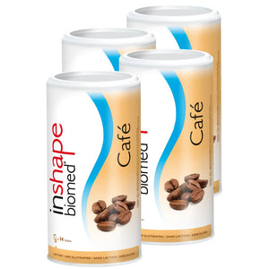 InShape Biomed Café Pulver 4x420 g, Kaffee-Mahlzeitersatz, schweizer Diätshake